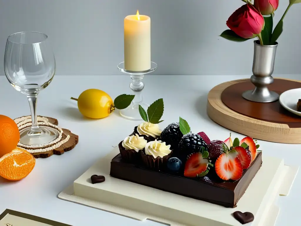 Mesa elegante con vinos y postres variados para maridaje vinos postres aplicaciones