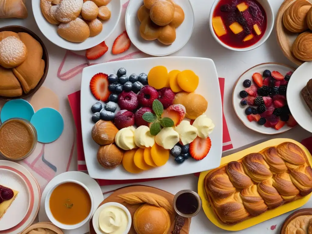 Una mesa llena de personas diversas disfrutando de postres, transmitiendo la democratización de la repostería accesible