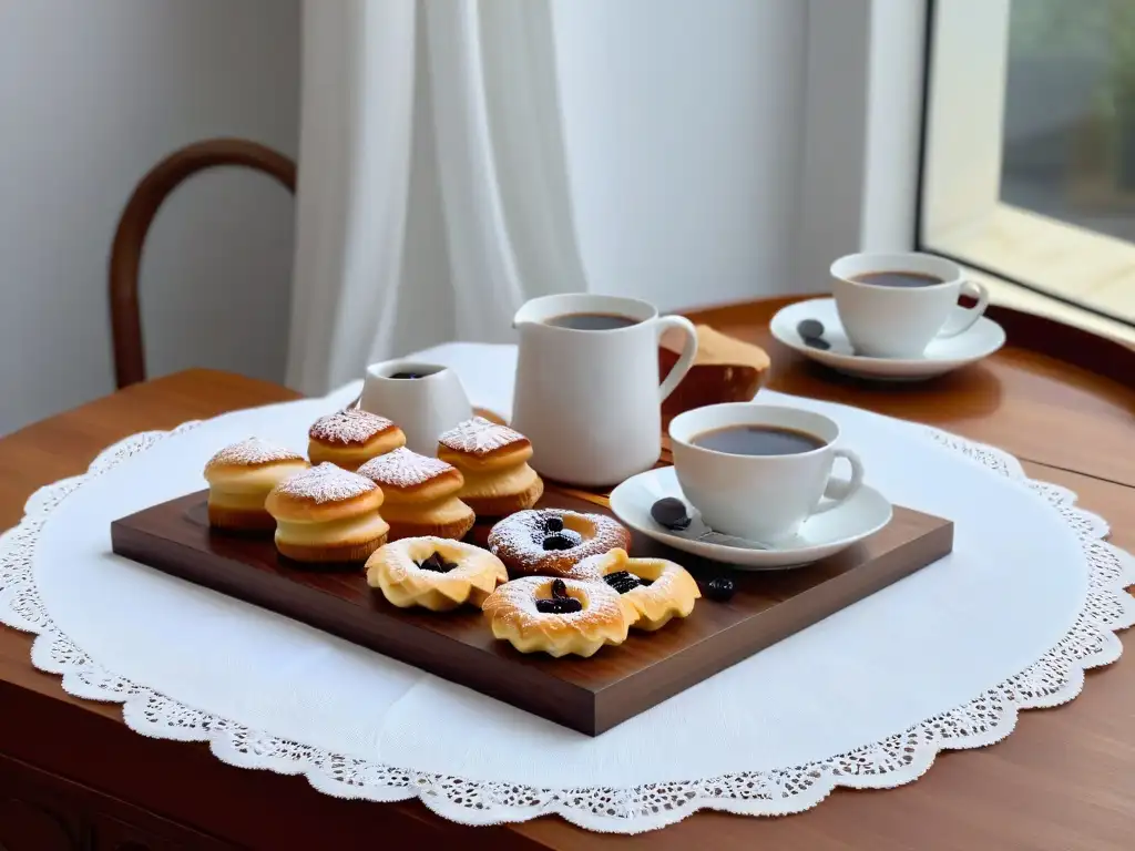 Mesa de fika sueco: tazas de café, pasteles y secreto del fika sueco en ambiente tranquilo