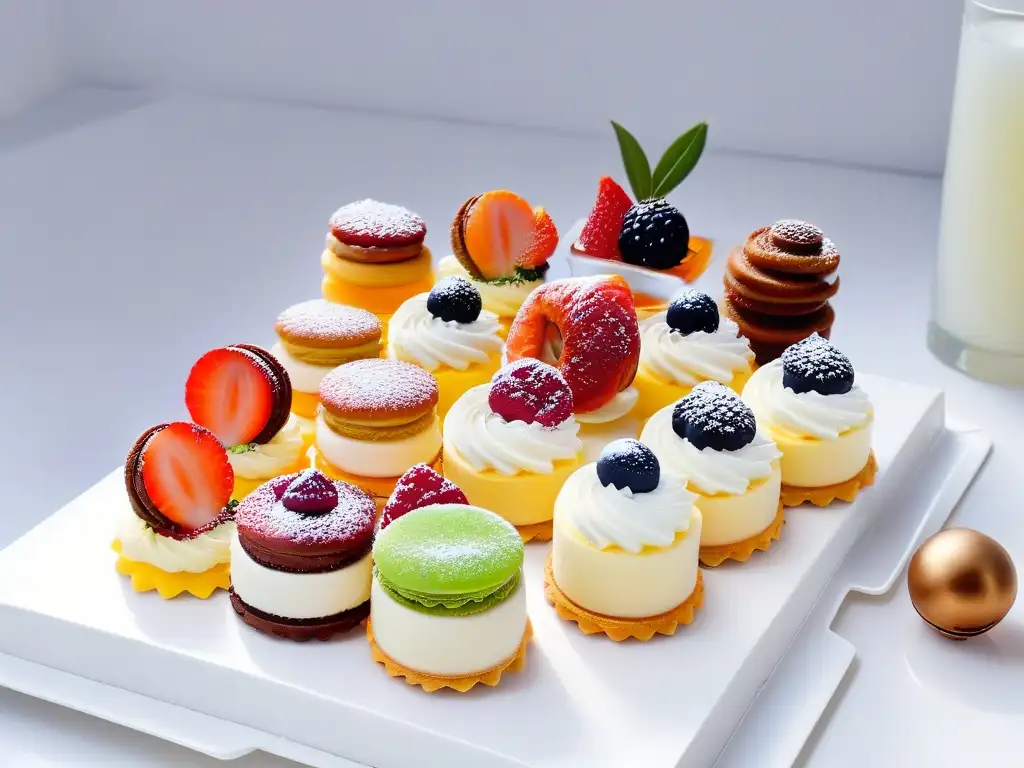 Miniaturas de repostería gourmet con sabores únicos, exquisitez de colores y diseños en pastelería