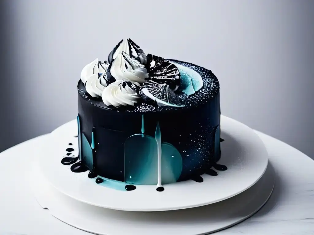 Una moderna obra de arte en repostería con colores vibrantes y sabores audaces