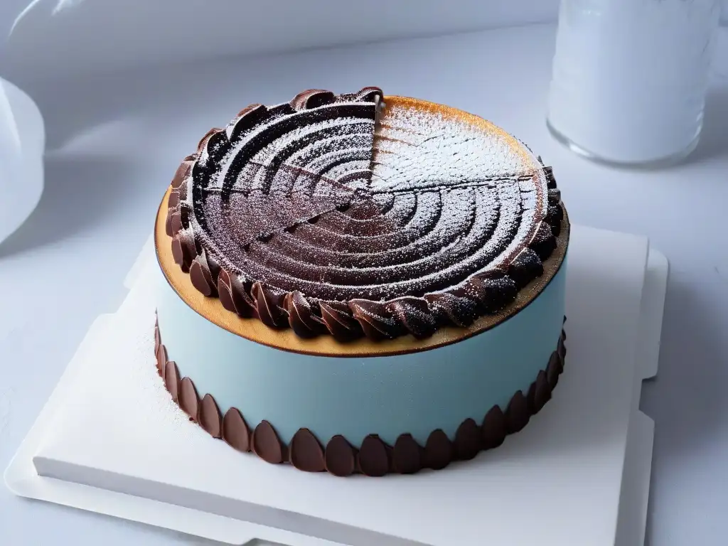 Un molde de silicona de repostería de alta gama mostrando un exquisito postre elaborado