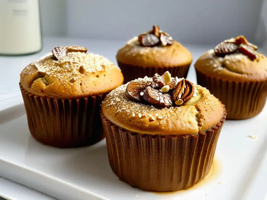 Un muffin recién horneado con Sacha Inchi, mostrando su textura y sabor