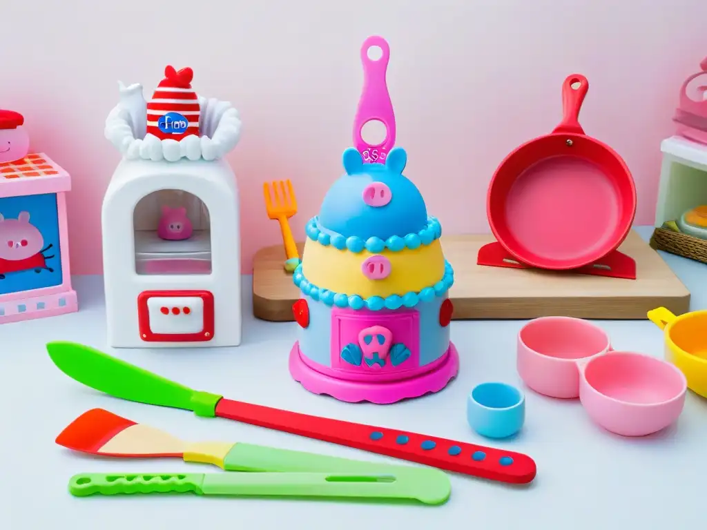 Un mundo de cocina vibrante y divertido con utensilios de cocina Peppa Pig para pequeños chefs