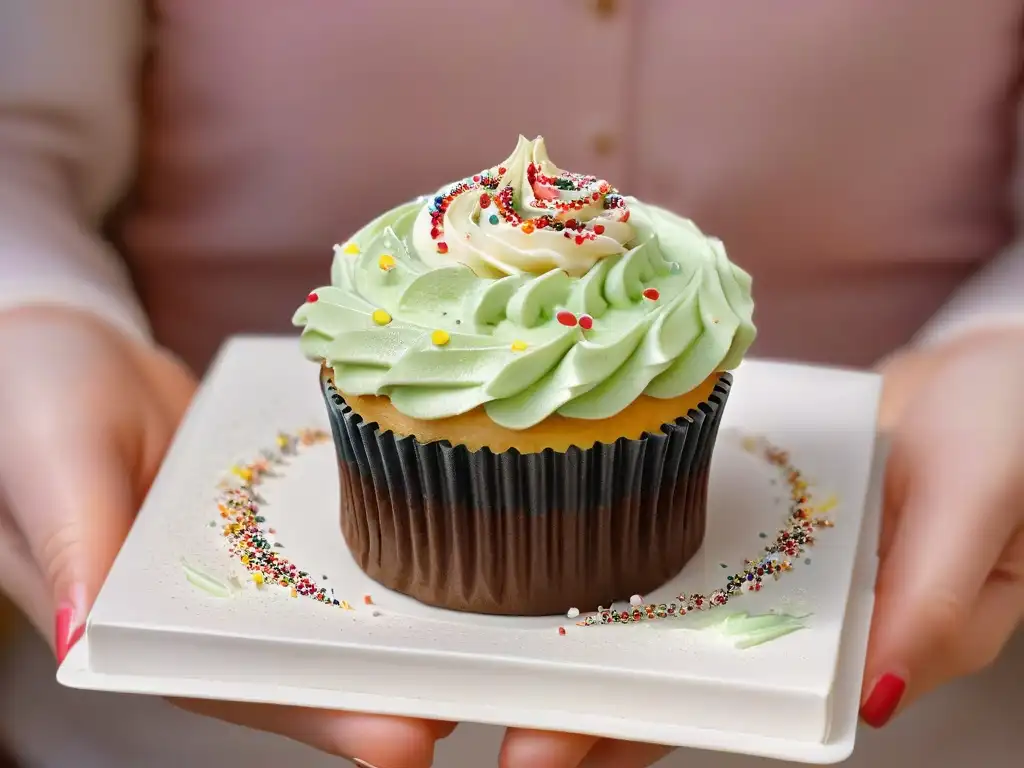 Niñas decorando cupcakes con alegría y creatividad