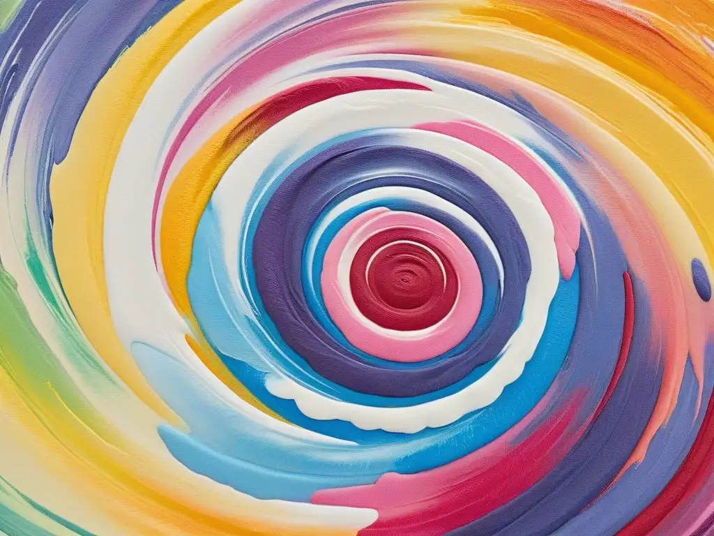 Obra de arte abstracta con colores pastel que evocan la sinestesia en repostería