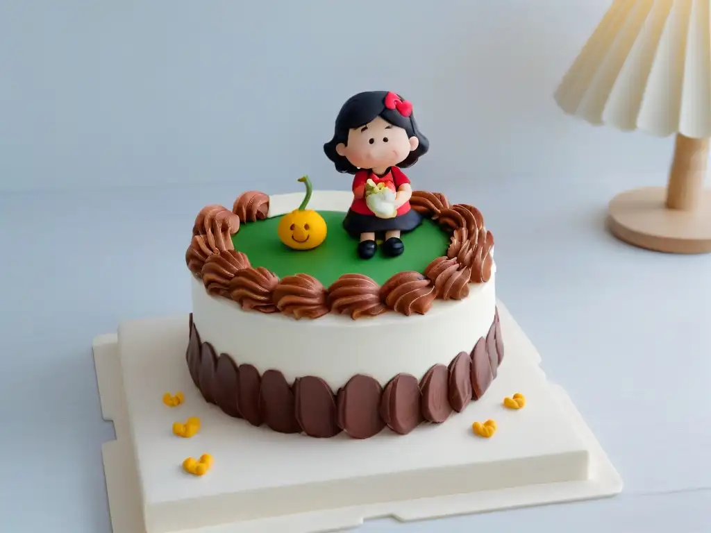 Una obra de arte comestible: un pastel personalizado de Mafalda adornado con figuras de fondant de los personajes icónicos