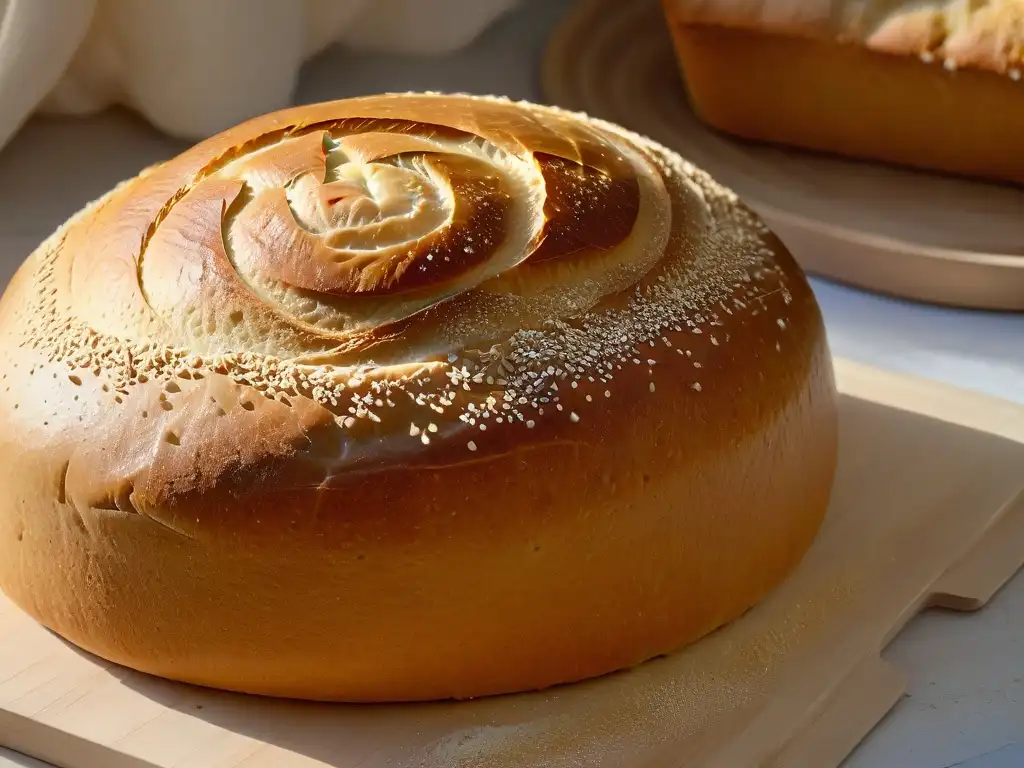 Una obra de arte dorada: el pan casero recién horneado revela los secretos de los panaderos con levadura fresca