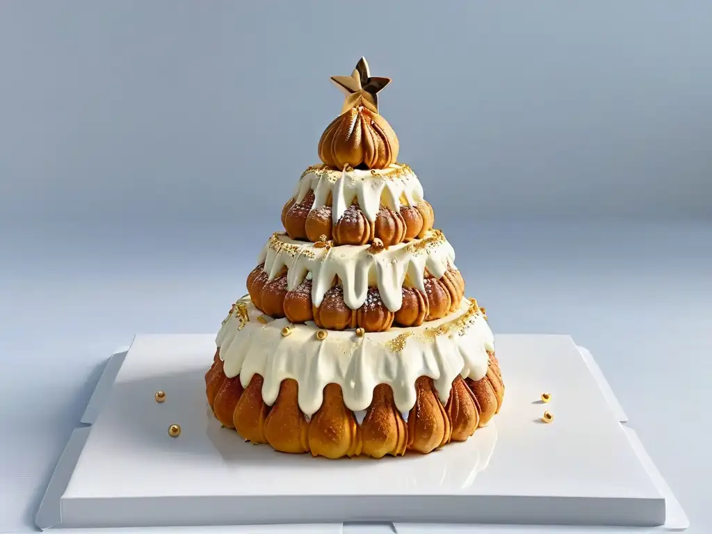 Una obra maestra en blanco y negro de un croquembouche de Adriano Zumbo, reflejando la evolución de la repostería australiana