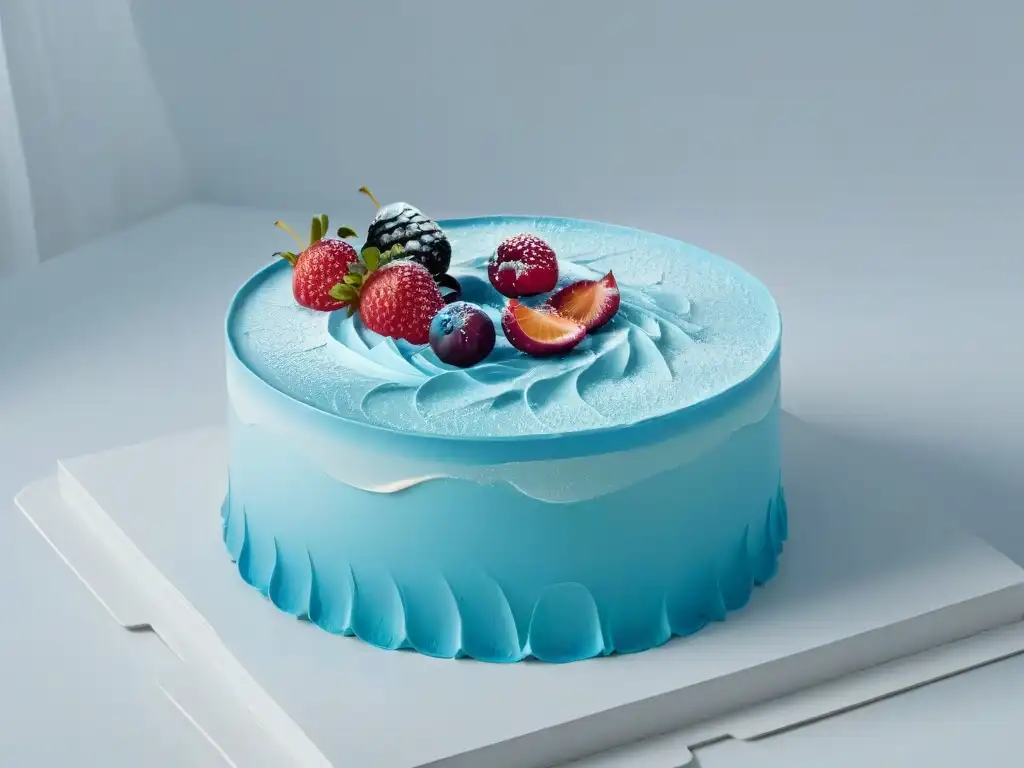 Una obra maestra en postre, delicadamente elaborada con impresión 3D