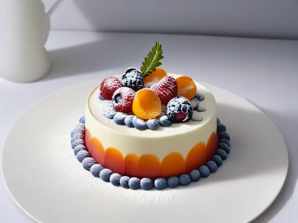 Una obra maestra de repostería creativa con Heston Blumenthal: un postre vanguardista de colores vibrantes y presentación innovadora