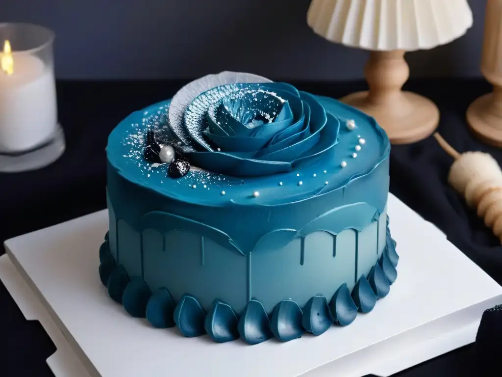 Una obra maestra de repostería con decoración detallada, fusionando tecnología y arte con precisión en Illustrator