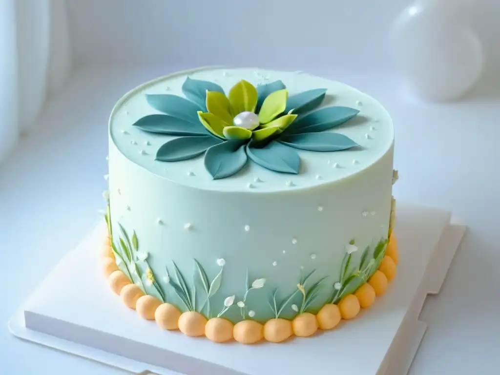 Una obra maestra de repostería minimalista con decoración de pasteles tendencias globales