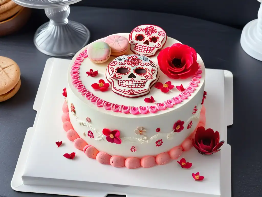 Obra maestra de repostería multicultural fusionando tendencias globales en un hermoso pastel decorado con influencias de diversas culturas