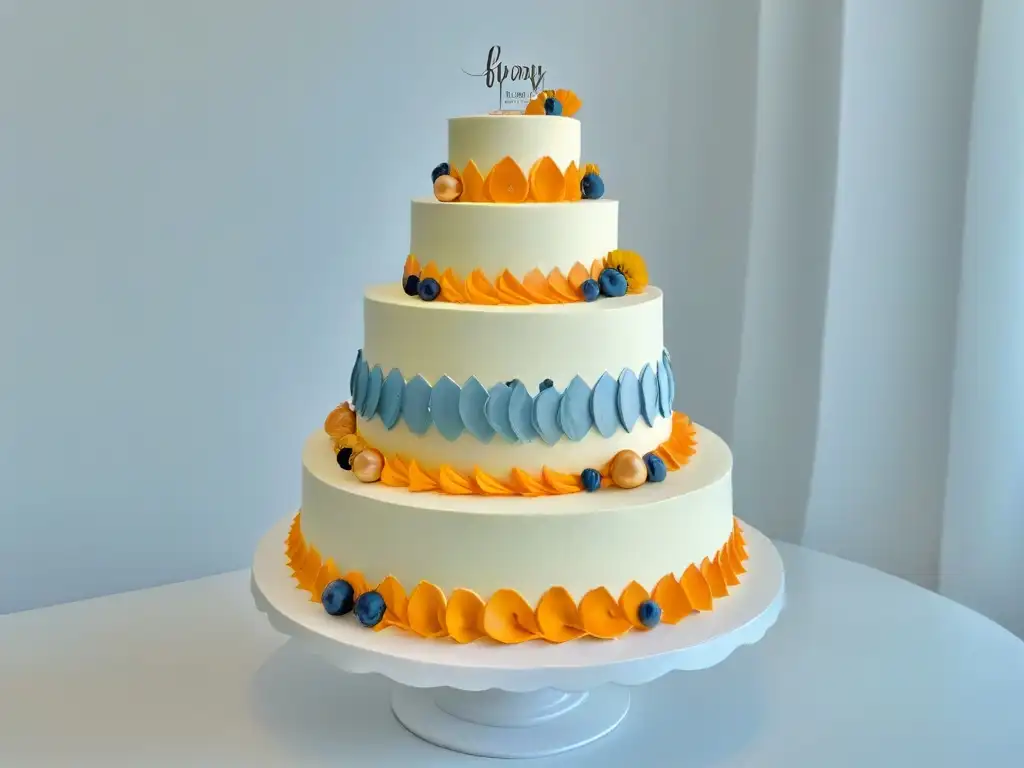 Obra maestra de repostería: reinvención de Lorraine Pascale en repostería con elegante diseño de pastel multicapa y detallada decoración de fondant