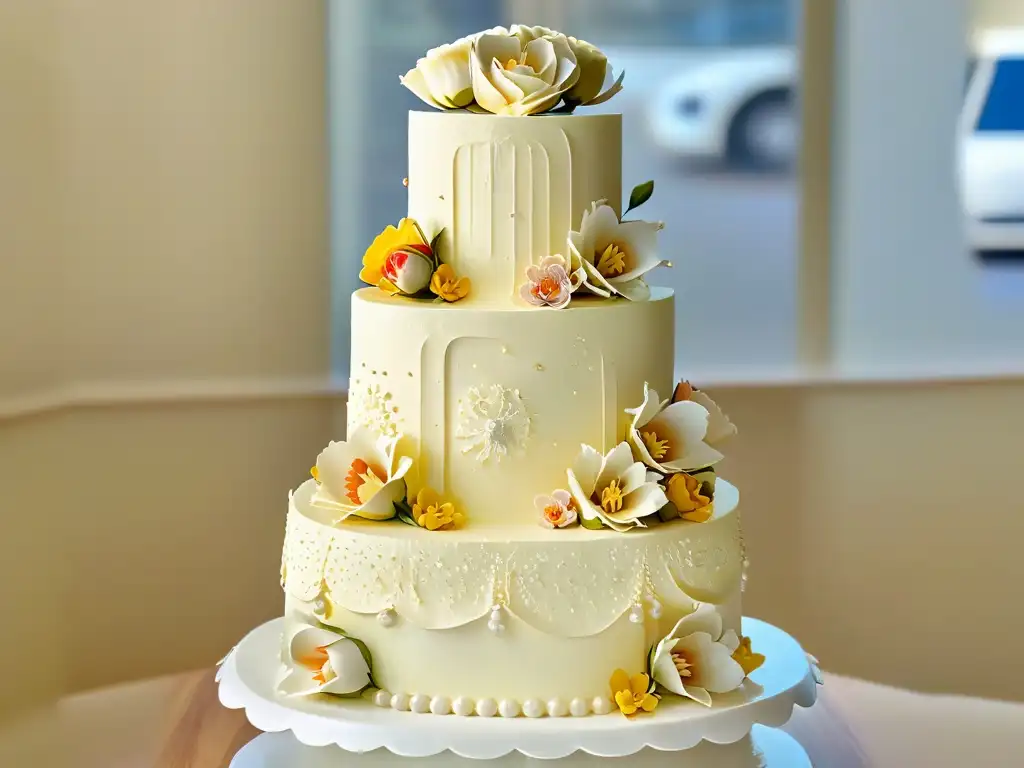 Un pastel de bodas perfecto con detalles delicados y tendencias en colores pastel