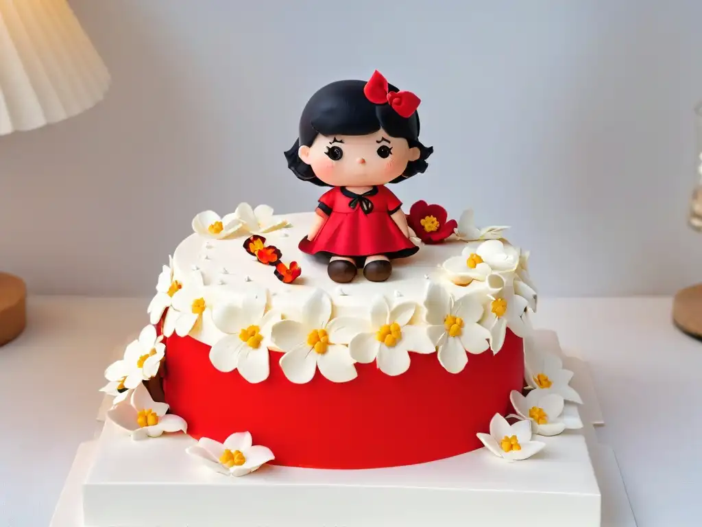 Un pastel Mafalda personalizado con detalles intrincados en fondant, ideal para ocasiones especiales