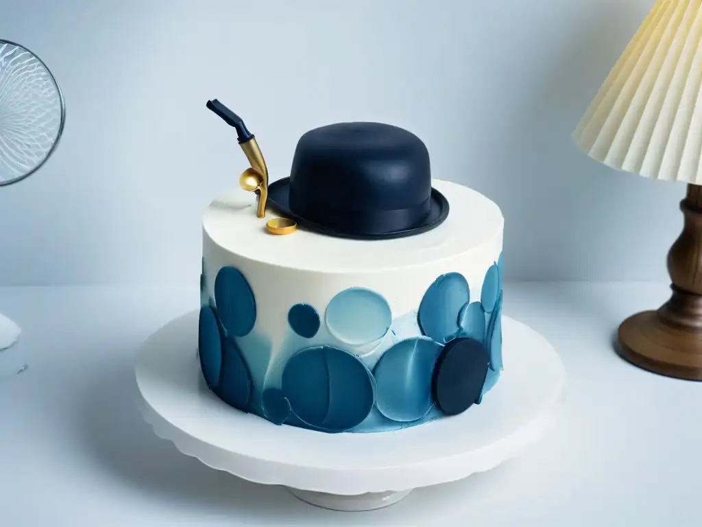 Un pastel minimalista con elementos de Sherlock Holmes en tonos misteriosos