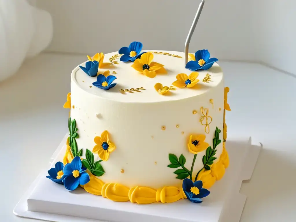 Un pastel temático elegante y detallado con decoraciones exquisitas y colores vibrantes, en un fondo blanco limpio