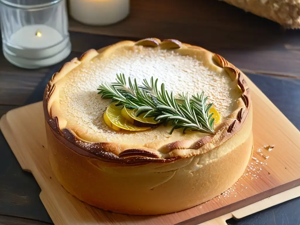 Un pastel de trigo integral con aceite de oliva, almendras y romero, sin grasas trans en repostería saludable