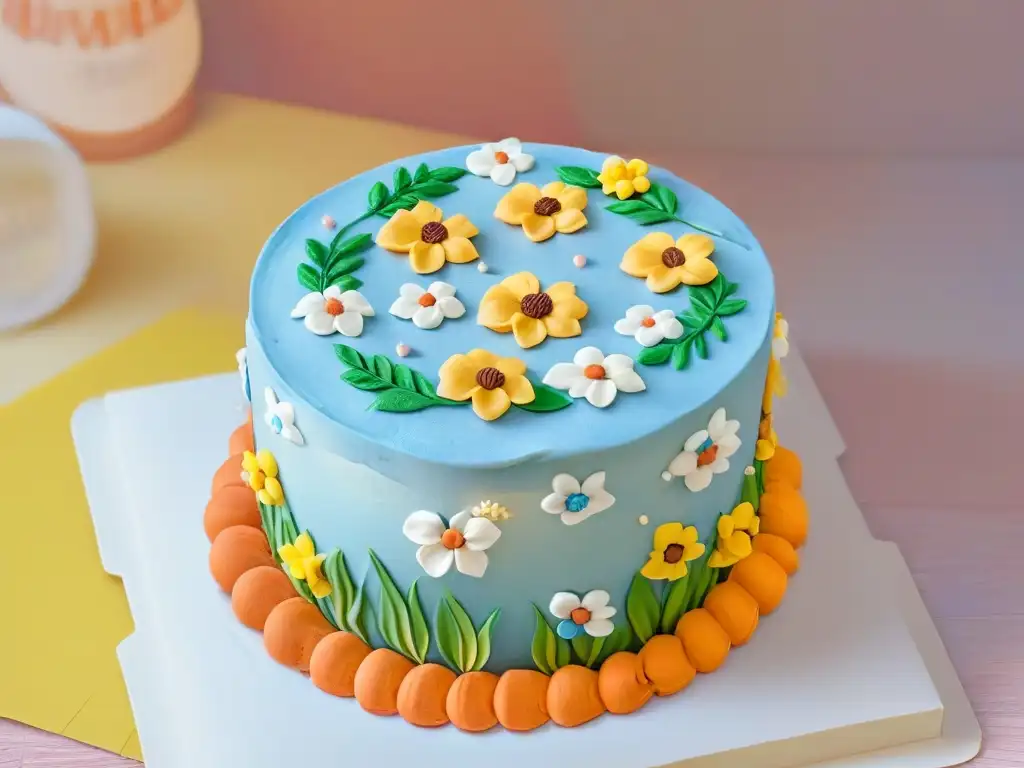 Pequeñas manos crean decoraciones de fondant coloridas, demostrando los beneficios creativos de la repostería