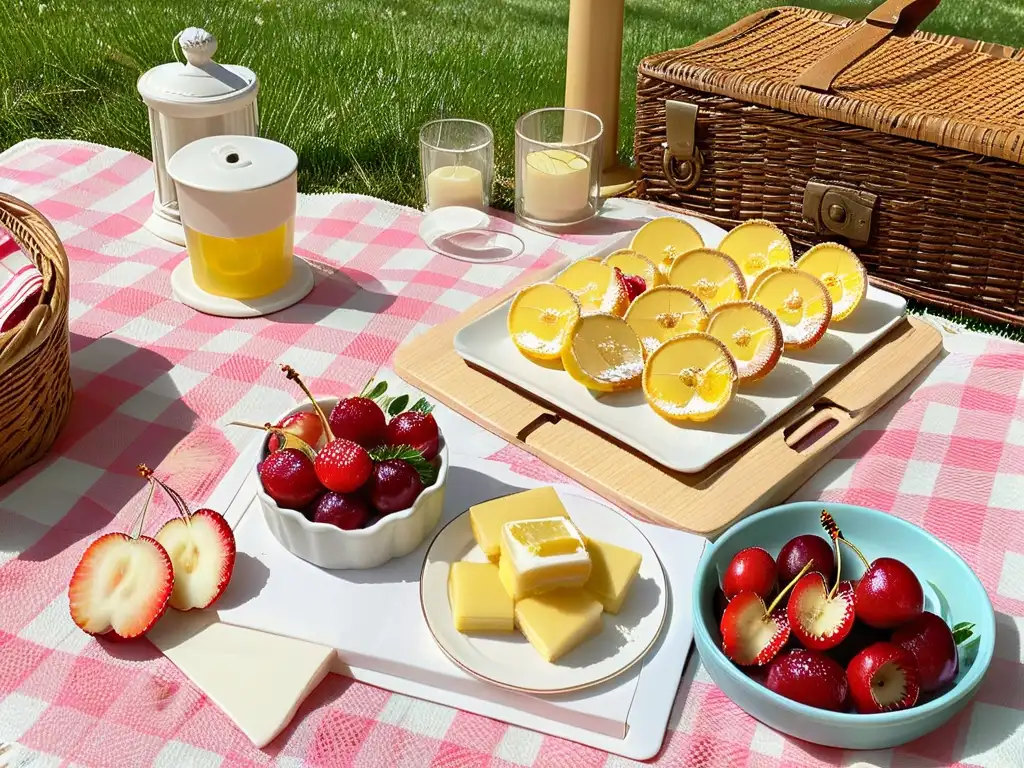 Un picnic primaveral con postres fáciles bajo un cerezo en flor