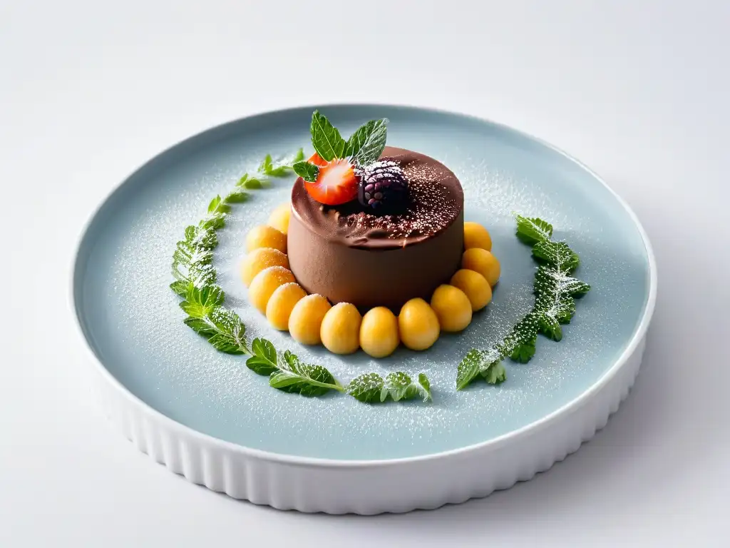 Postre con ashwagandha: exquisita mousse de chocolate con toque saludable de hierba de bienestar y menta fresca