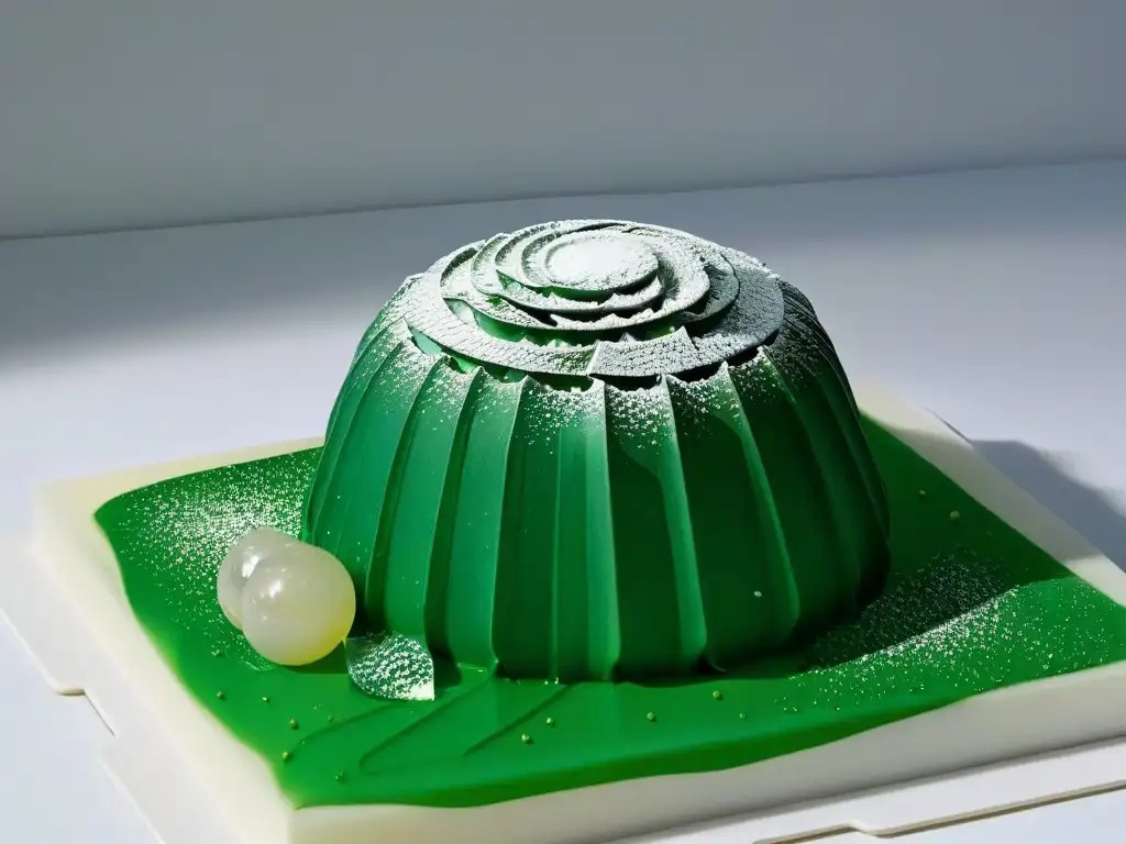 Un postre biodegradable impreso en 3D, obra de arte comestible que fusiona tecnología y sostenibilidad, impacto ambiental impresión 3D postres