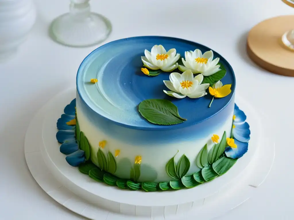 Un postre inspirado en arte impresionista: una delicada obra maestra culinaria que refleja la belleza de las Nenúfares de Monet