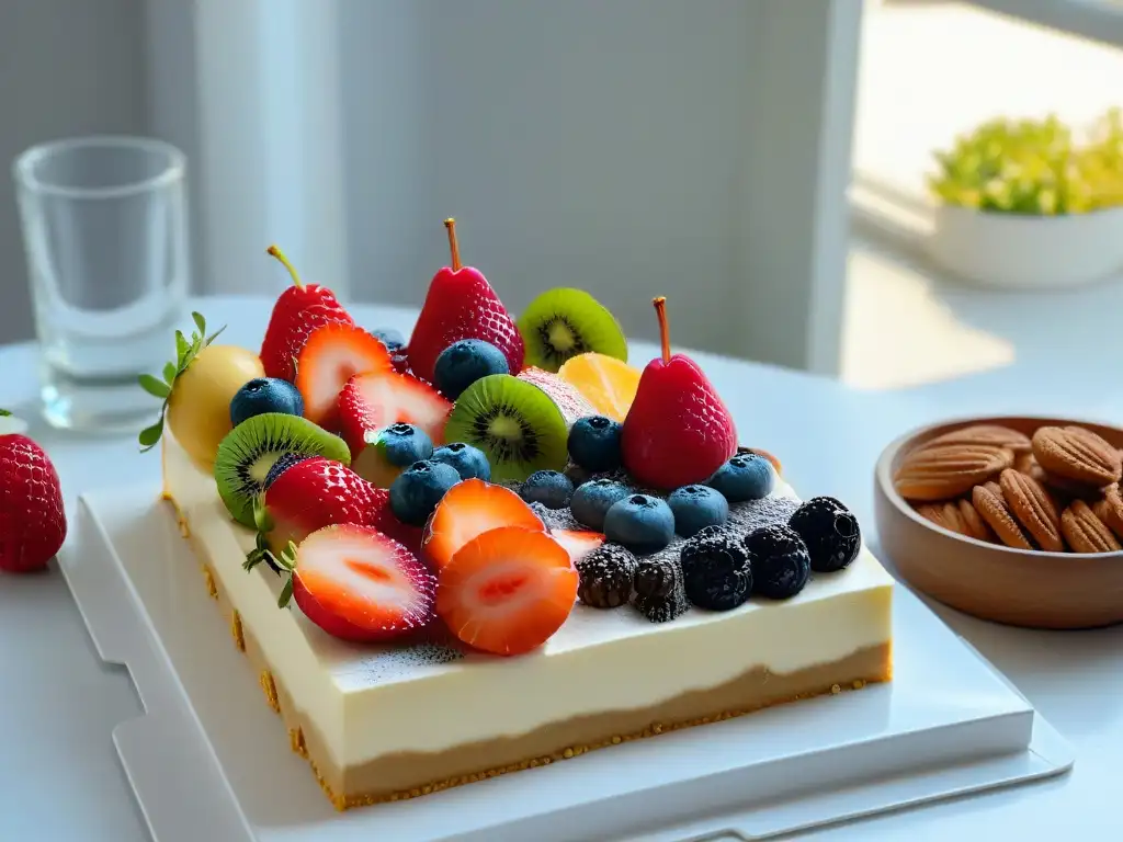 Postres bajos en grasas en una cocina moderna con elegancia y frescura