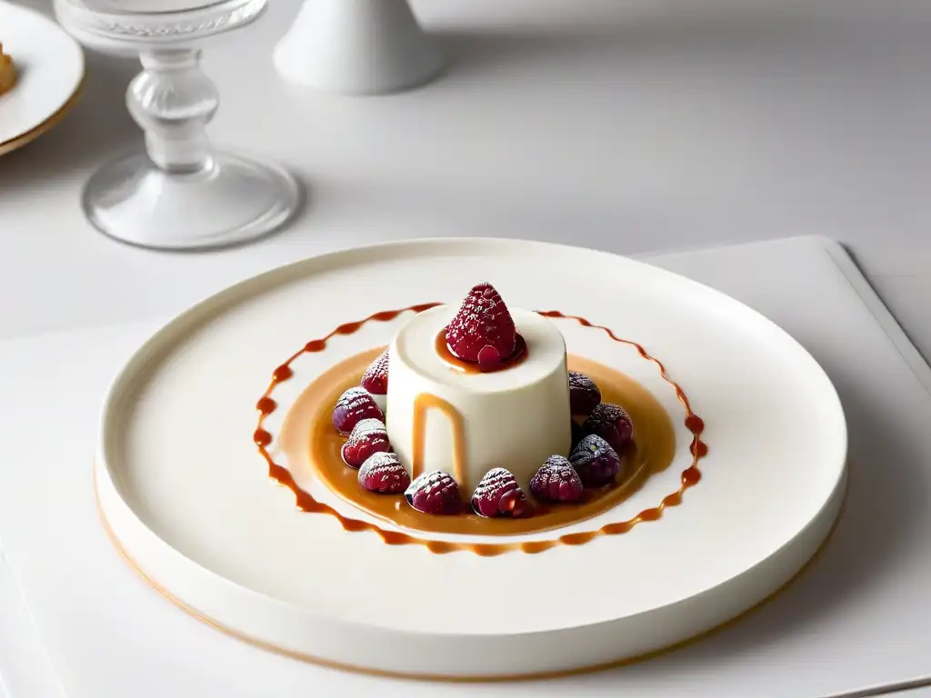 Reinvención de postres clásicos con diseño minimalista: mousse y panna cotta elegantes y modernos