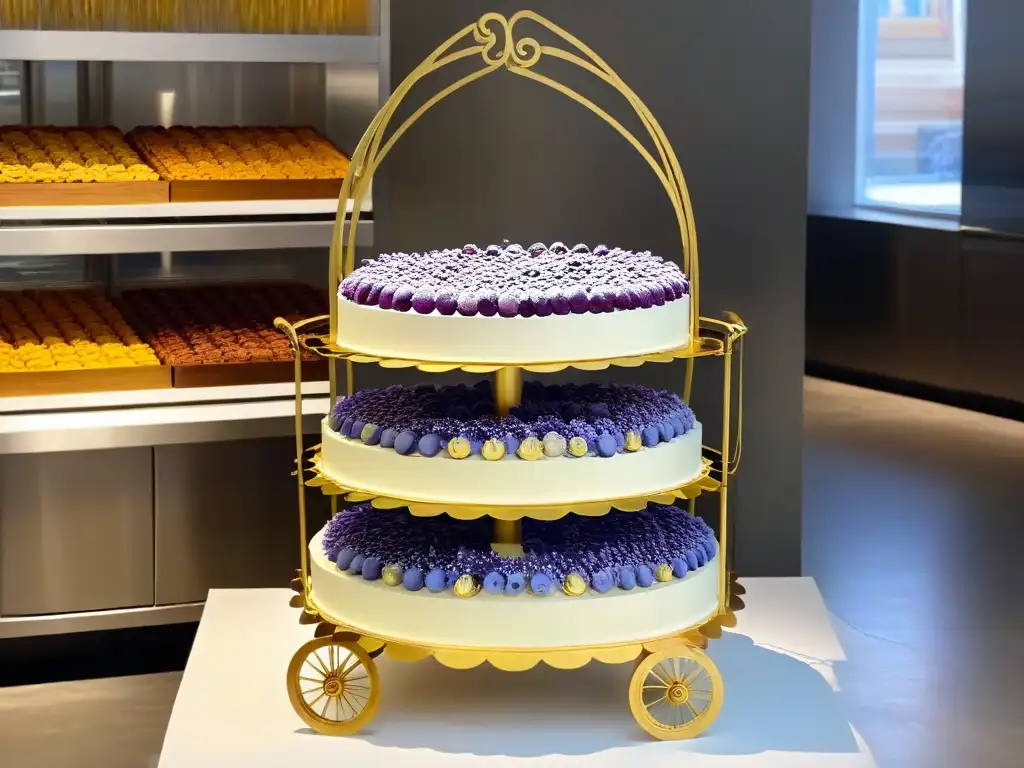 Carrito de postres vintage: ingredientes olvidados y reinventados Una reinterpretación visual de la fusión entre lo clásico y lo contemporáneo en la tendencia de reinventar postres clásicos