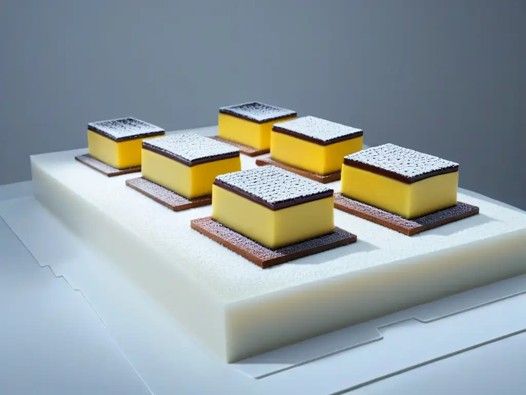 Repostería creativa con Heston Blumenthal: Moldes innovadores en una cocina moderna de mármol