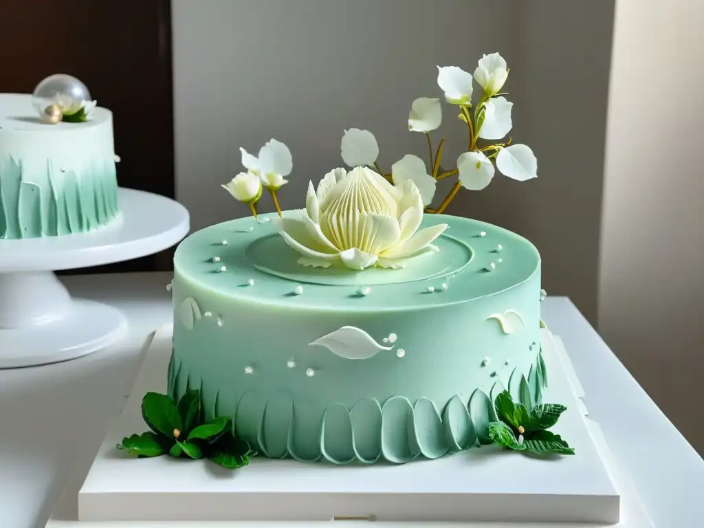 Repostería con impresión 3D: Una impresora 3D moderna crea delicadas decoraciones de encaje de azúcar para un pastel de bodas