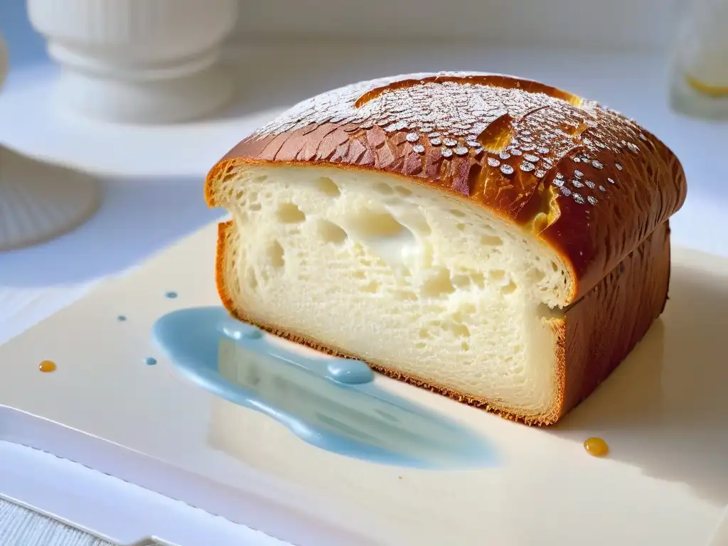 Pan de gastronomía molecular: delicadeza levitante en plateado Repostería molecular: panes y bizcochos