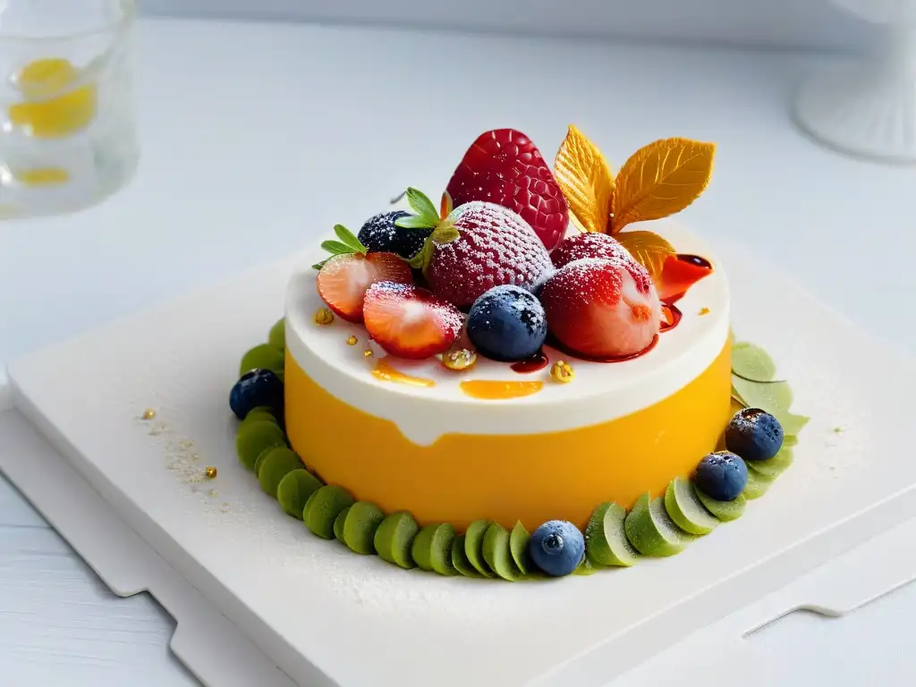 Repostería de fusión: sabores precisos en un postre meticulosamente decorado