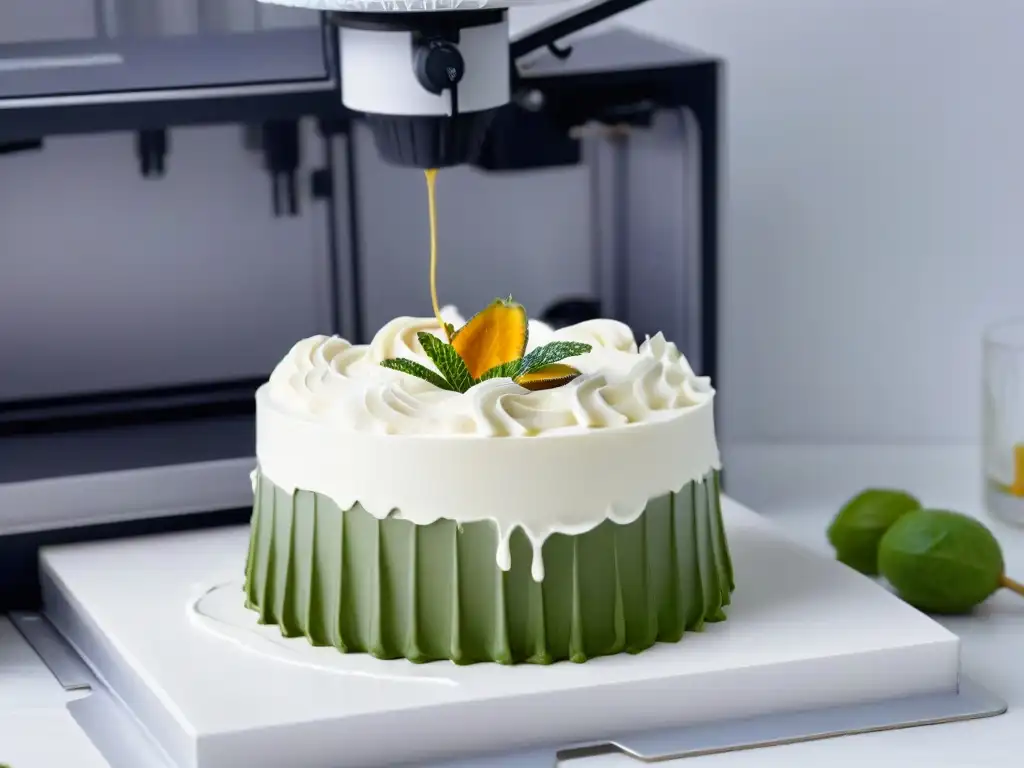 Repostería vegana con impresión 3D: Decoración precisa y elegante en un ambiente minimalista