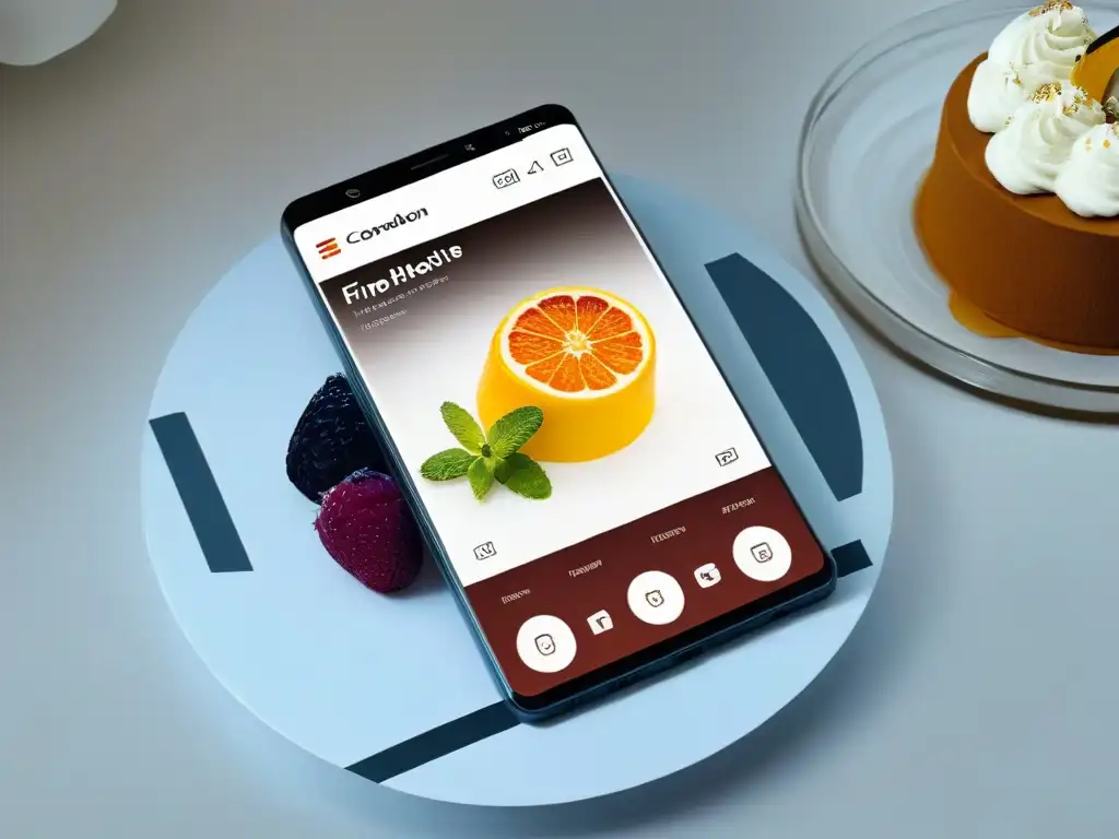 Sumérgete en un mundo de diseño de postres con esta aplicación de diseño de postres divertida y colorida en un moderno smartphone