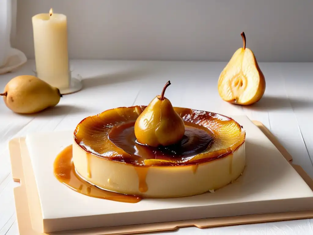 Tarta Tatin de pera receta fácil: deliciosa tarta dorada con peras caramelizadas, elegante y tentadora