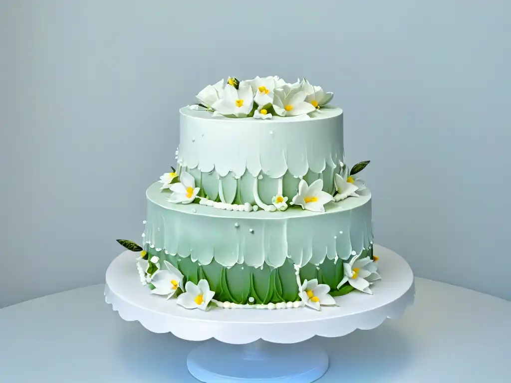 Una torta decorada con detalle y elegancia, destacando la artesanía y el storytelling en repostería para conectar