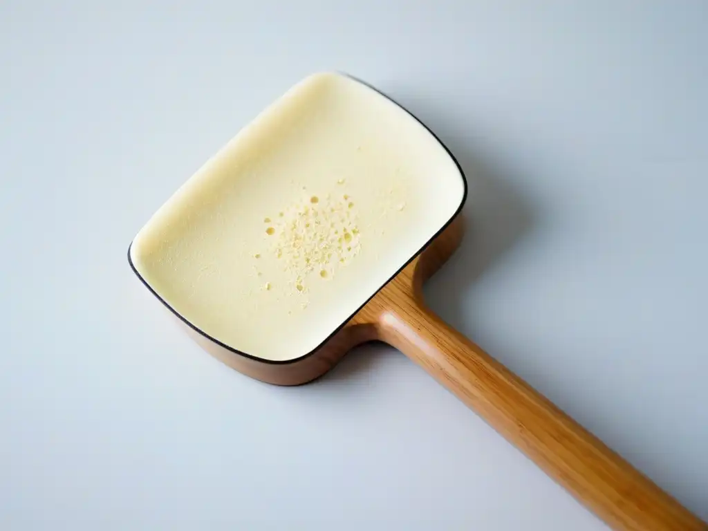 Espátula de cocina ecofriendly en bambú sostenible Utensilio repostería vegana eco-friendly: Detalle de espátula de bambú sostenible y reciclado, diseño minimalista y terroso