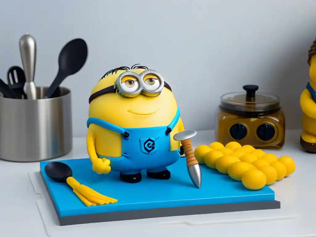 Utensilios de cocina Minions para repostería creativa en un encantador ambiente de diversión y creatividad