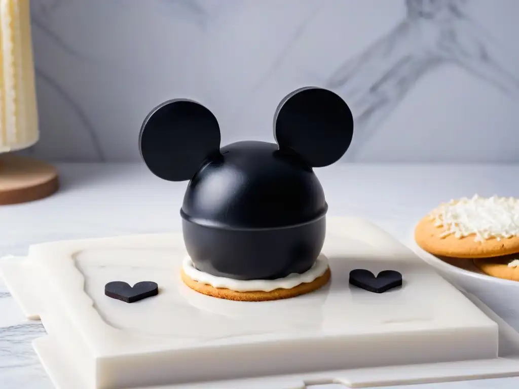 Set de cortadores de galletas Mickey Mouse en mármol Utensilios de repostería Mickey Mouse tendencias: Juego de cortadores de galletas en forma de Mickey Mouse en mármol blanco