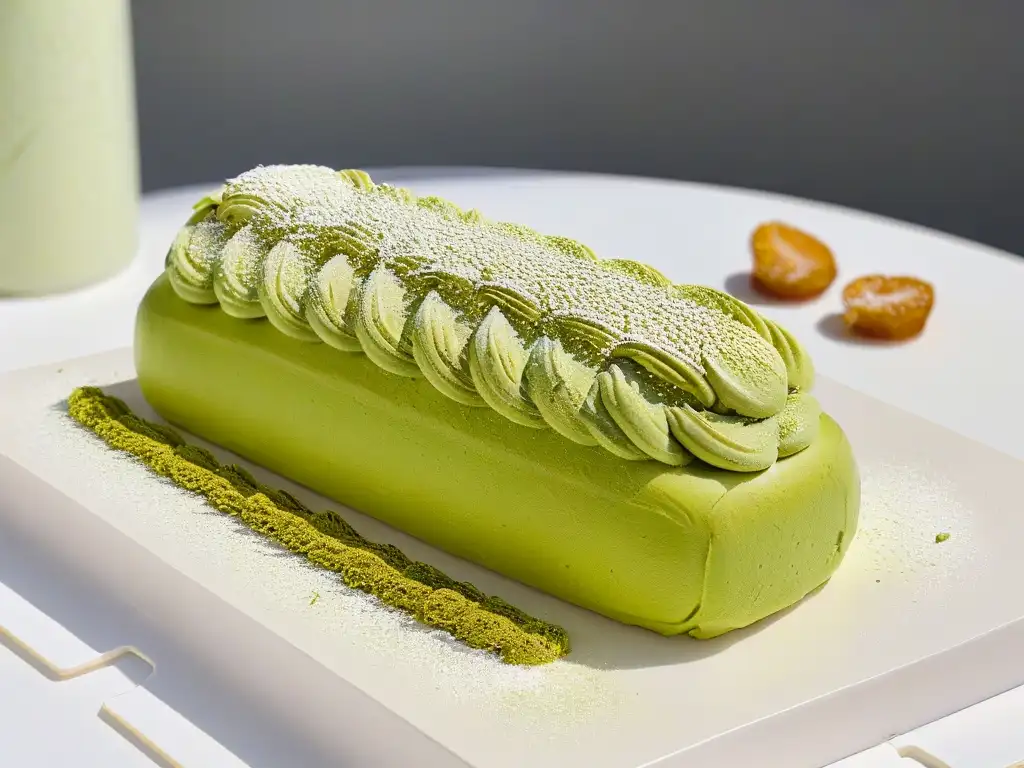 Una eclair de té verde matcha de Sadaharu Aoki: repostería arte paciencia detalle Sadaharu