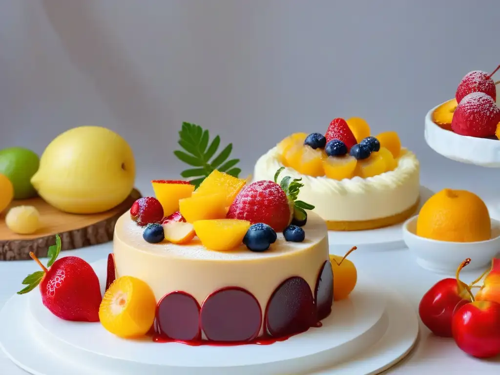 Un viaje visual a través de la evolución de postres de frutas en la historia, desde simples frutas hasta elaboradas creaciones